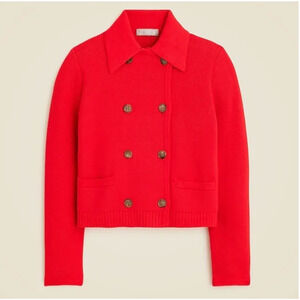 J. Crew Red Double-Breasted Sweater